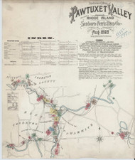 Pawtuxet Valley, Rhode Island 1898 - Old Map Rhode Island Fire Insurance Index