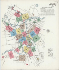 Woonsocket, Rhode Island 1898 - Old Map Rhode Island Fire Insurance Index