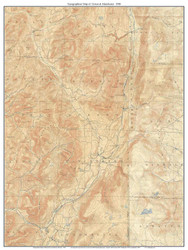 Manchester and Dorset 1900 - Custom USGS Old Topo Map - Vermont
