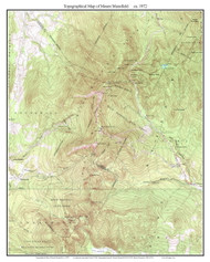 Mount Mansfield 1972 - Custom USGS Old Topo Map - Vermont