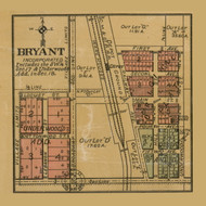Bryant Village, South Dakota 1897 Old Town Map Custom Print - Hamlin Co.