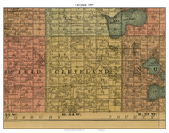 Cleveland, South Dakota 1897 Old Town Map Custom Print - Hamlin Co.