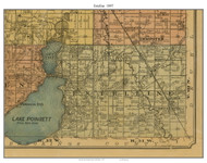 Estelline, South Dakota 1897 Old Town Map Custom Print - Hamlin Co.