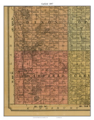 Garfield, South Dakota 1897 Old Town Map Custom Print - Hamlin Co.