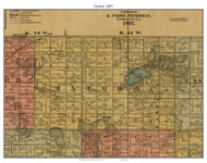 Oxford, South Dakota 1897 Old Town Map Custom Print - Hamlin Co.