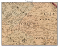 Wrightstown Landscape Township, Pennsylvania 1860 Old Town Map Custom Print - Bucks Co.
