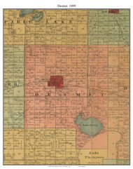 Desmet, South Dakota 1899 Old Town Map Custom Print - Kingsbury Co.