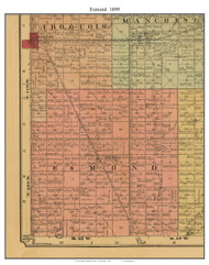 Esmond, South Dakota 1899 Old Town Map Custom Print - Kingsbury Co.