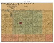 Hartland, South Dakota 1899 Old Town Map Custom Print - Kingsbury Co.