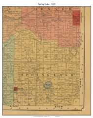 Spring Lake, South Dakota 1899 Old Town Map Custom Print - Kingsbury Co.
