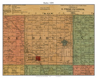 Badus, South Dakota 1899 Old Town Map Custom Print - Lake Co.