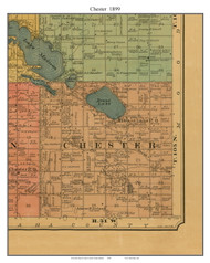 Chester, South Dakota 1899 Old Town Map Custom Print - Lake Co.