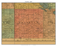 Franklin, South Dakota 1899 Old Town Map Custom Print - Lake Co.