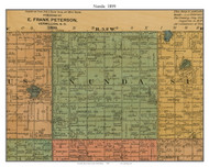 Nunda, South Dakota 1899 Old Town Map Custom Print - Lake Co.
