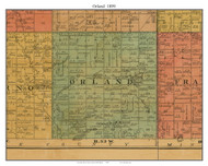 Orland, South Dakota 1899 Old Town Map Custom Print - Lake Co.