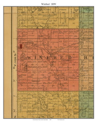 Winfred, South Dakota 1899 Old Town Map Custom Print - Lake Co.