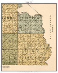 Eden, South Dakota 1900 Old Town Map Custom Print - Lincoln Co.