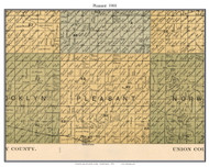 Pleasant, South Dakota 1900 Old Town Map Custom Print - Lincoln Co.