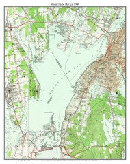 Mount Hope Bay 1949 - Custom USGS Old Topo Map - Rhode Island