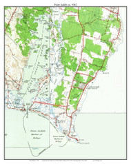 Point Judith 1942 - Custom USGS Old Topo Map - Rhode Island