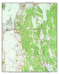 Tiverton 1951 - Custom USGS Old Topo Map - Rhode Island