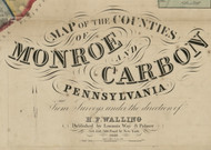 Title of Source Map - Carbon Co., Pennsylvania 1860 - NOT FOR SALE - Monroe and Carbon Co.