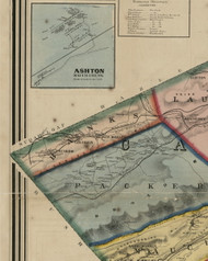 Banks Township, Pennsylvania 1860 Old Town Map Custom Print - Monroe and Carbon Co.