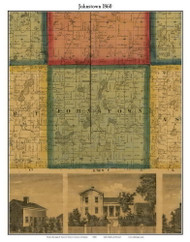 Johnstown, Michigan 1860 Old Town Map Custom Print - Eaton and Barry Co.