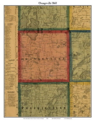Orangeville, Michigan 1860 Old Town Map Custom Print - Eaton and Barry Co.