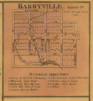 Barryville, Michigan 1860 Old Town Map Custom Print - Eaton and Barry Co.