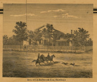 Residence of I. A. Holbrook, Michigan 1860 Old Town Map Custom Print - Eaton and Barry Co.