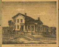 Residence of Levi Holmes, Michigan 1860 Old Town Map Custom Print - Eaton and Barry Co.