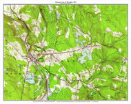 Lake Ashmere and Hinsdale 1945 - Custom USGS Old Topo Map - Massachusetts 7x7 Custom - Lakes Not Quabbin