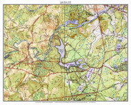 Lake Boon 1943 - Custom USGS Old Topo Map - Massachusetts 7x7 Custom - Lakes Not Quabbin