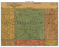 Brookfield, South Dakota 1900 Old Town Map Custom Print - McCook Co.