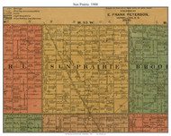 Sun Prairie, South Dakota 1900 Old Town Map Custom Print - McCook Co.