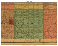 Union, South Dakota 1900 Old Town Map Custom Print - McCook Co.