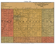 Carthage, South Dakota 1898 Old Town Map Custom Print - Miner Co.