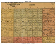 Grafton, South Dakota 1898 Old Town Map Custom Print - Miner Co.