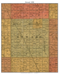 Howard, South Dakota 1898 Old Town Map Custom Print - Miner Co.