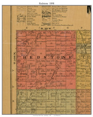 Redstone, South Dakota 1898 Old Town Map Custom Print - Miner Co.
