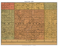 Rock Creek, South Dakota 1898 Old Town Map Custom Print - Miner Co.