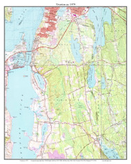 Tiverton 1979 - Custom USGS Old Topo Map - Rhode Island