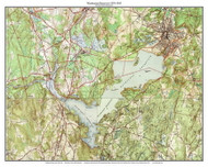 Wachusett Reservoir 1939-1943 - Custom USGS Old Topo Map - Massachusetts 7x7 Custom - Lakes Not Quabbin