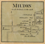 Milton Village, District 16, Tennessee 1878 Old Town Map Custom Print Rutherford Co.