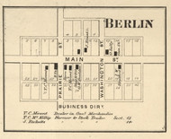 Berlin Village, Johnson, Indiana 1865 Old Town Map Custom Print - Boone & Clinton Co.