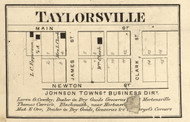 Taylorsville Village, Johnson, Indiana 1865 Old Town Map Custom Print - Boone & Clinton Co.