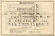 Rossville Village, Ross, Indiana 1865 Old Town Map Custom Print - Boone & Clinton Co.