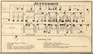 Jefferson Village, Washington, Indiana 1865 Old Town Map Custom Print - Boone & Clinton Co.