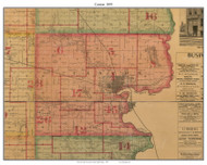 Canton, South Dakota 1893 Old Town Map Custom Print - Lincoln Co.